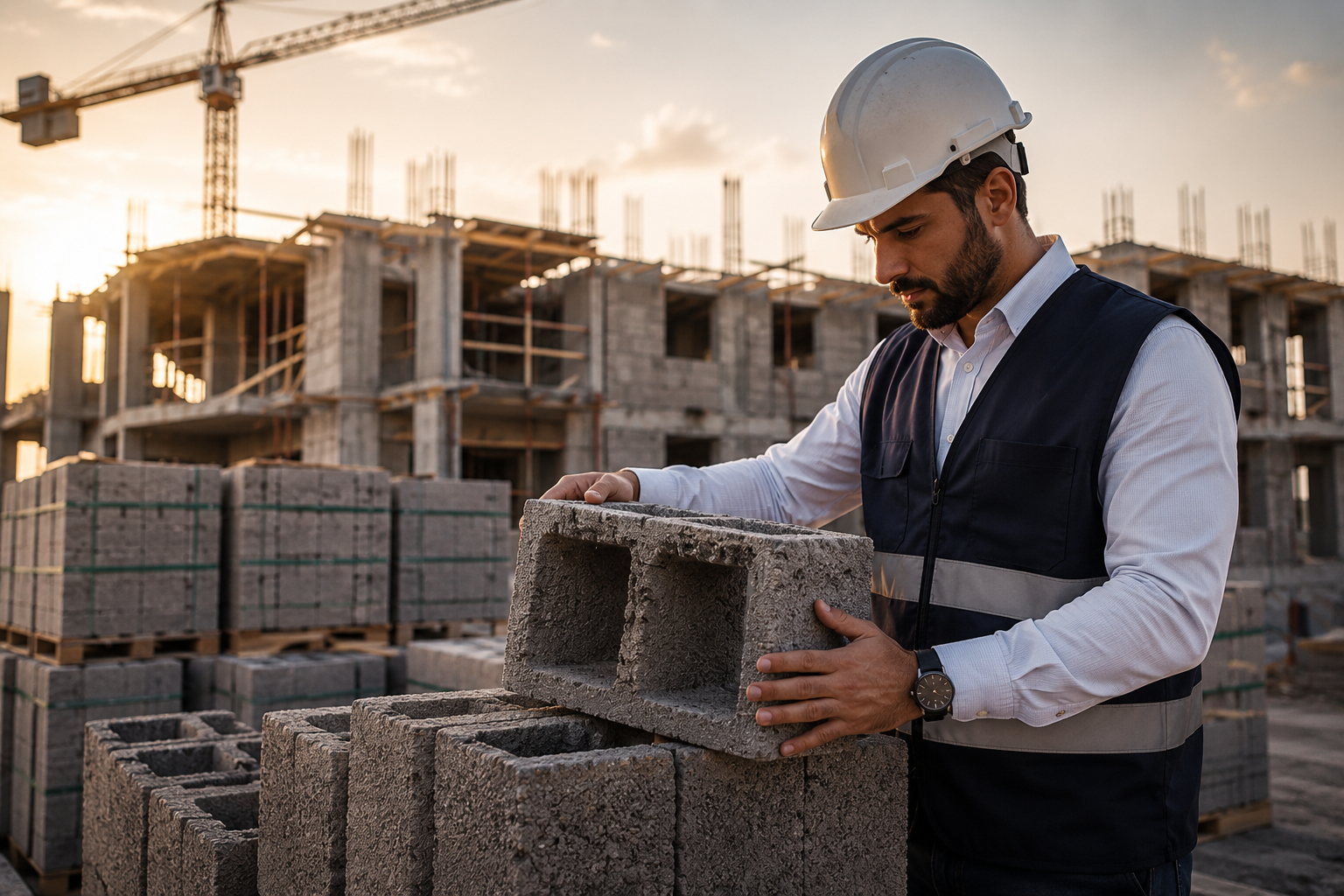 مهندس في موقع مشروع